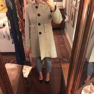 Banana Republic Black and White Square Peacoat